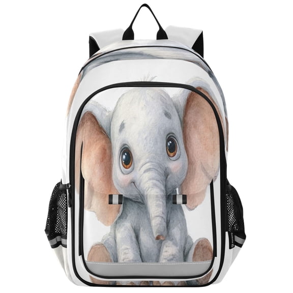 Backpack 12.9 *5.1 * 17.7 Inches Outing Backpack, Shopping Backpack, Travel Backpack Creative Elephant Collage