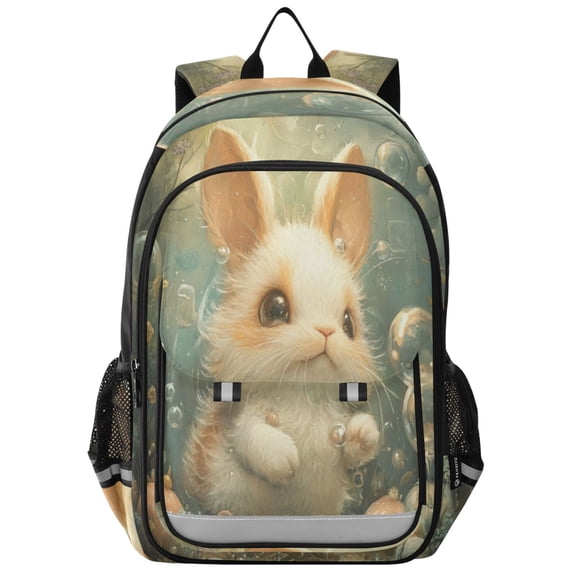 Backpack 12.9 *5.1 * 17.7 Inches Outing Backpack, Shopping Backpack, Travel Backpack Cute Bubble Rabbit
