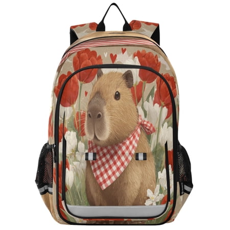 Backpack 12.9 *5.1 * 17.7 Inches Outing Backpack, Shopping Backpack, Travel Backpack Cute Capybara