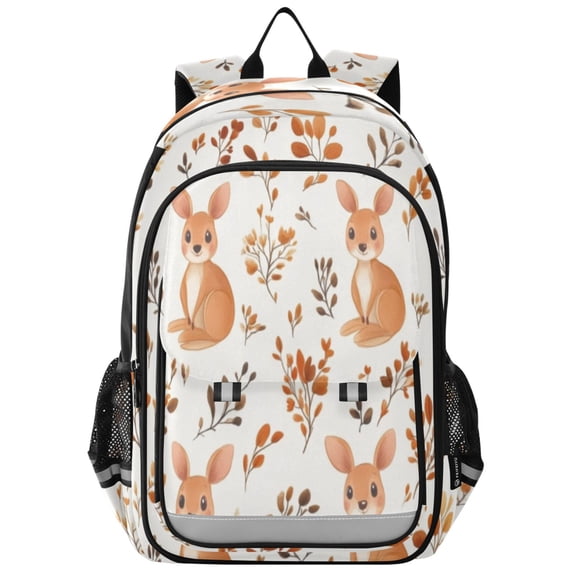 Backpack 12.9 *5.1 * 17.7 Inches Outing Backpack, Shopping Backpack, Travel Backpack Cute Cartoon Kangaroo