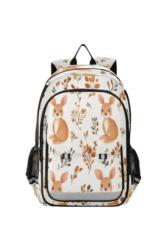 Backpack 12.9 *5.1 * 17.7 Inches Outing Backpack, Shopping Backpack, Travel Backpack Cute Cartoon Kangaroo