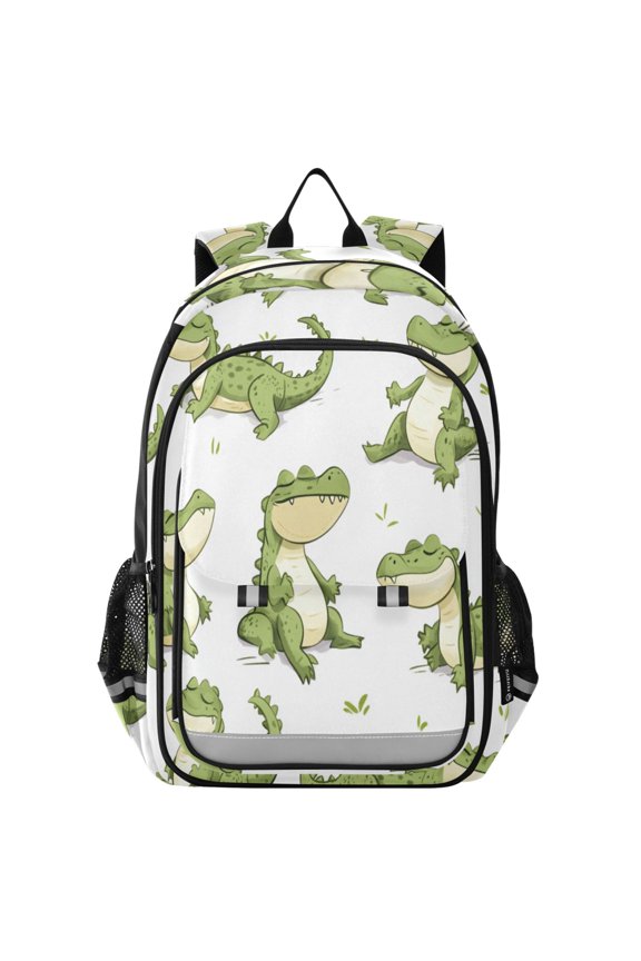 Backpack 12.9 *5.1 * 17.7 Inches Outing Backpack, Shopping Backpack, Travel Backpack Cute Crocodile
