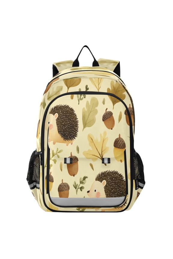 Backpack 12.9 *5.1 * 17.7 Inches Outing Backpack, Shopping Backpack, Travel Backpack Cute Hedgehog Acorn Dots