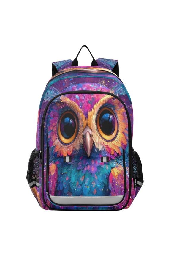 Backpack 12.9 *5.1 * 17.7 Inches Outing Backpack, Shopping Backpack, Travel Backpack Cute Purple Owl Pattern