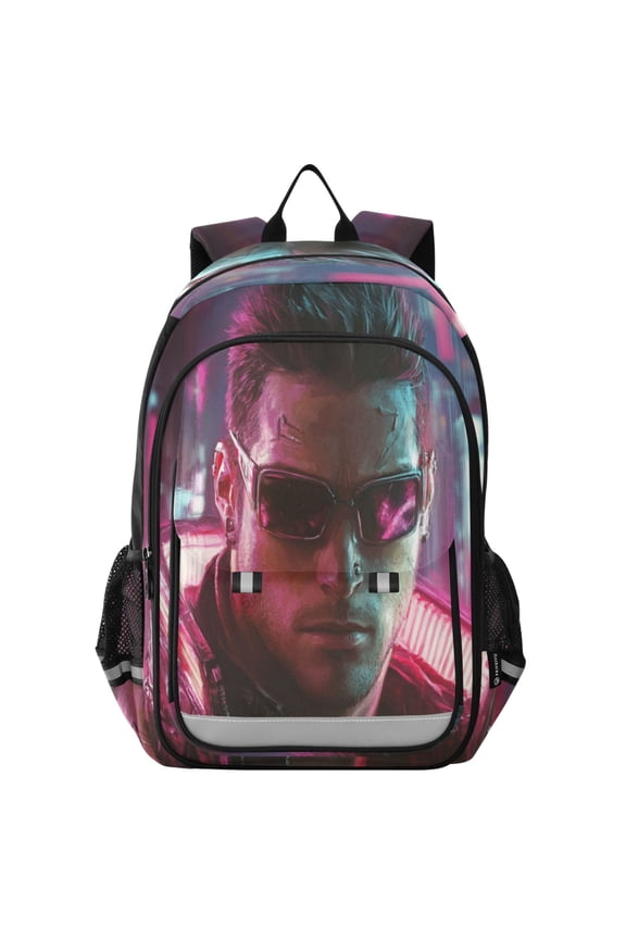 Backpack 12.9 *5.1 * 17.7 Inches Outing Backpack, Shopping Backpack, Travel Backpack Cyberpunk Man