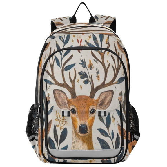 Backpack 12.9 *5.1 * 17.7 Inches Outing Backpack, Shopping Backpack, Travel Backpack Deer with Big Eyes