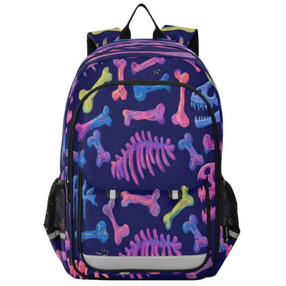 Backpack 12.9 *5.1 * 17.7 Inches Outing Backpack, Shopping Backpack, Travel Backpack Dinosaur Bones