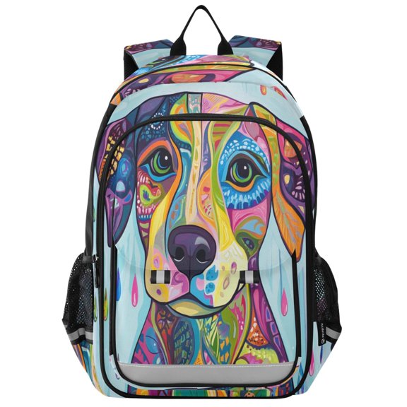 Backpack 12.9 *5.1 * 17.7 Inches Outing Backpack, Shopping Backpack, Travel Backpack Dogs and Raindrops
