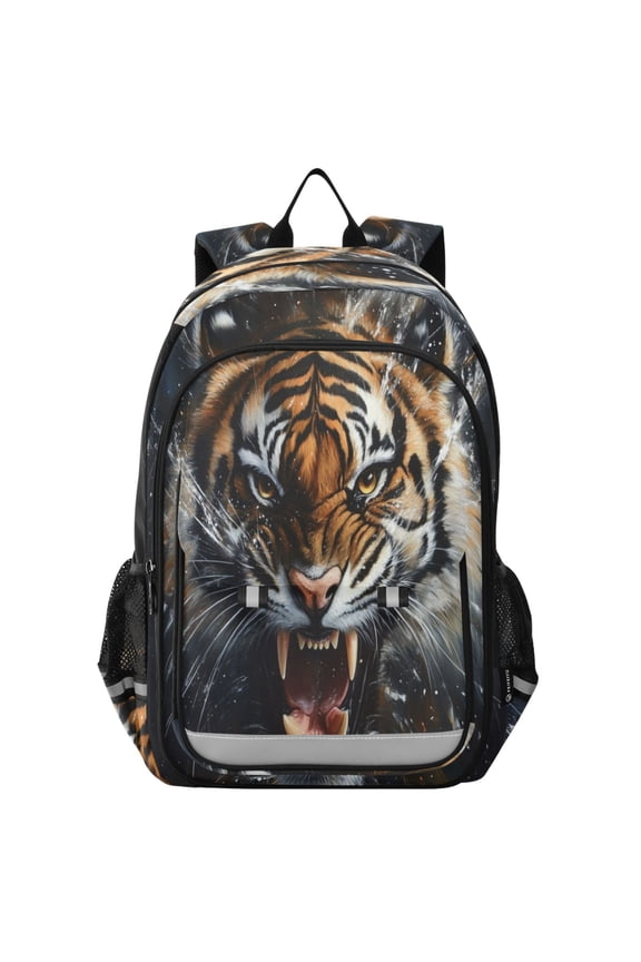 Backpack 12.9 *5.1 * 17.7 Inches Outing Backpack, Shopping Backpack, Travel Backpack Fierce Big Tiger