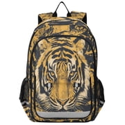 Backpack 12.9 *5.1 * 17.7 Inches Outing Backpack, Shopping Backpack, Travel Backpack Fierce Yellow Tiger
