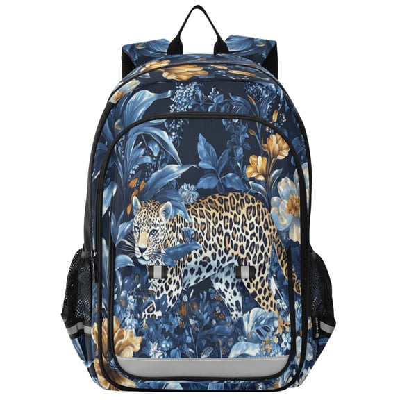 Backpack 12.9 *5.1 * 17.7 Inches Outing Backpack, Shopping Backpack, Travel Backpack Flowers and Leopards