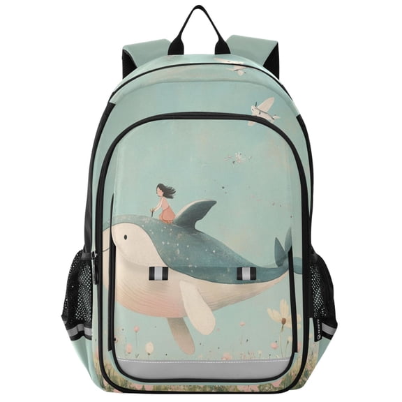 Backpack 12.9 *5.1 * 17.7 Inches Outing Backpack, Shopping Backpack, Travel Backpack Flying Whale