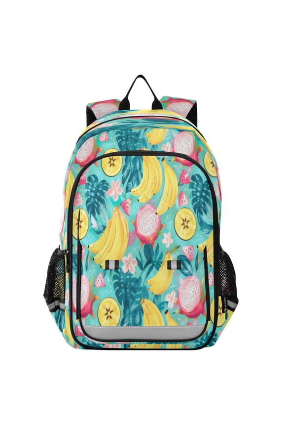 Backpack 12.9 *5.1 * 17.7 Inches Outing Backpack, Shopping Backpack, Travel Backpack Fruit Banana Tropical