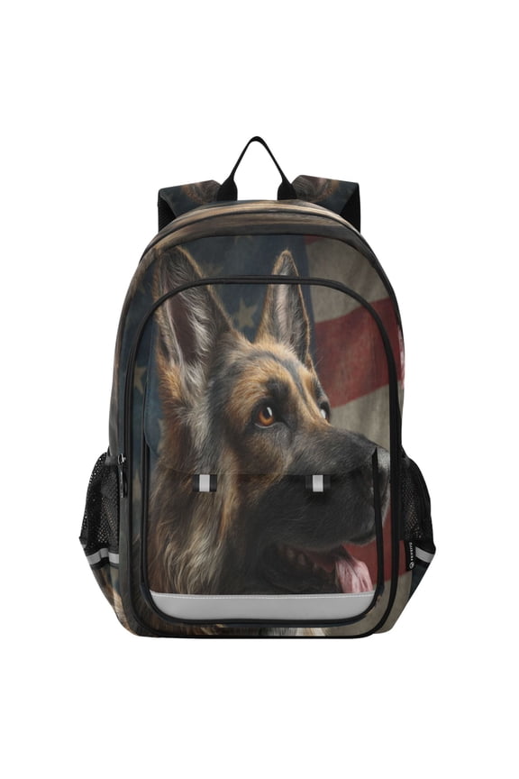 Backpack 12.9 *5.1 * 17.7 Inches Outing Backpack, Shopping Backpack, Travel Backpack German Shepherd Photo