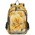 thumbnail image 1 of Backpack 12.9 *5.1 * 17.7 Inches Outing Backpack, Shopping Backpack, Travel Backpack Gold Roses Seamless, 1 of 7
