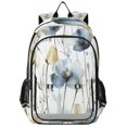 thumbnail image 1 of Backpack 12.9 *5.1 * 17.7 Inches Outing Backpack, Shopping Backpack, Travel Backpack Gray Watercolor Flowers, 1 of 7