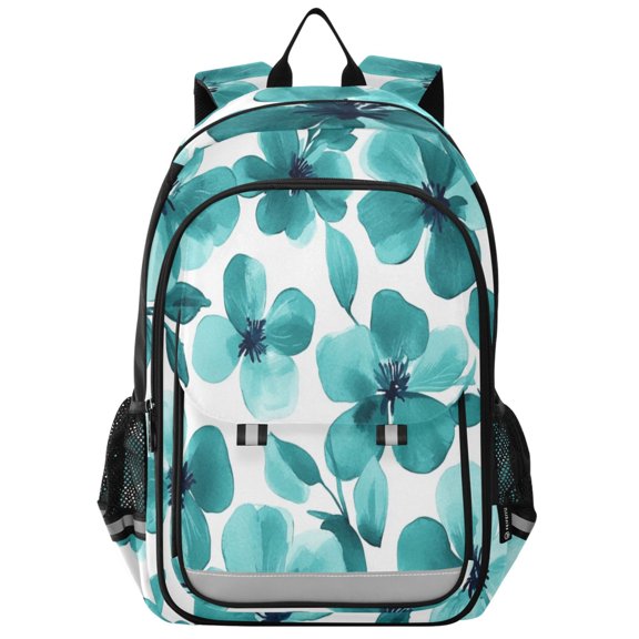 Backpack 12.9 *5.1 * 17.7 Inches Outing Backpack, Shopping Backpack, Travel Backpack Green Flowers