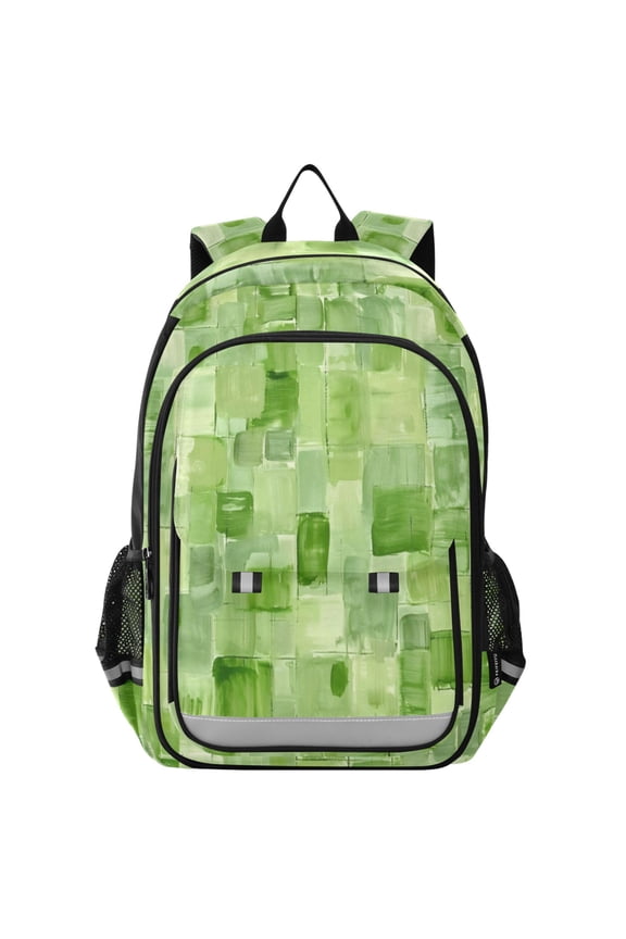 Backpack 12.9 *5.1 * 17.7 Inches Outing Backpack, Shopping Backpack, Travel Backpack Green Square