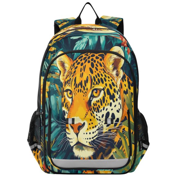 Backpack 12.9 *5.1 * 17.7 Inches Outing Backpack, Shopping Backpack, Travel Backpack Jungle Cartoon Cougar