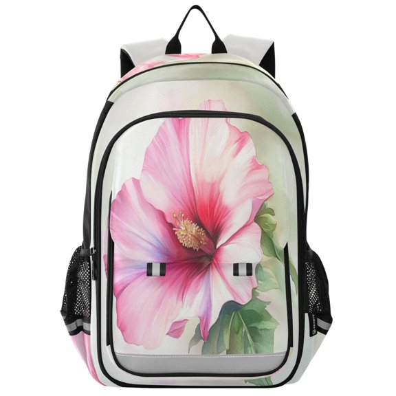 Backpack 12.9 *5.1 * 17.7 Inches Outing Backpack, Shopping Backpack, Travel Backpack Large Pink Watercolor Flowers