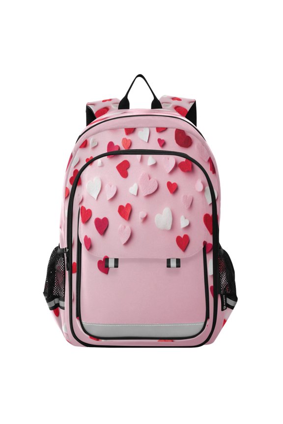 Backpack 12.9 *5.1 * 17.7 Inches Outing Backpack, Shopping Backpack, Travel Backpack Love Pattern