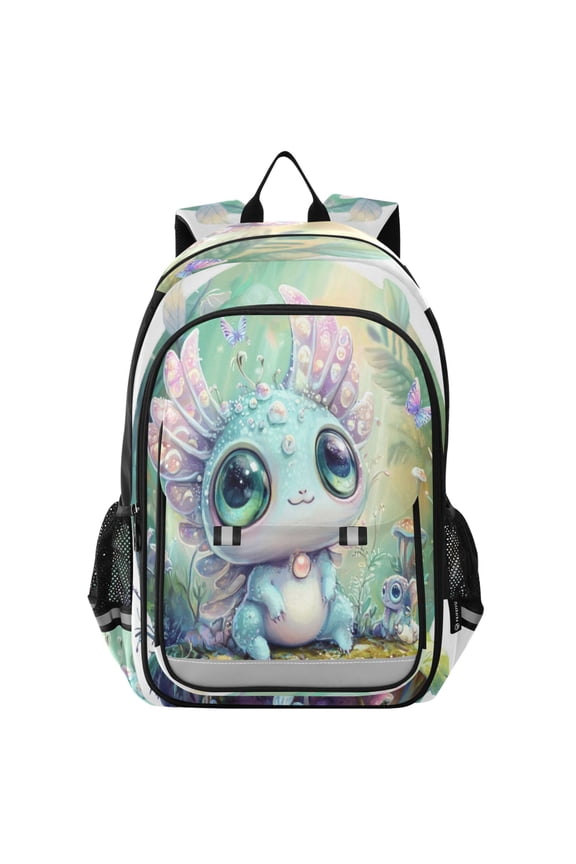Backpack 12.9 *5.1 * 17.7 Inches Outing Backpack, Shopping Backpack, Travel Backpack Lovely Cartoon Dragon