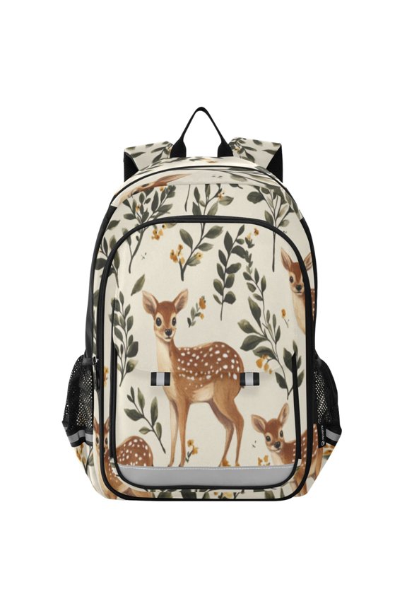 Backpack 12.9 *5.1 * 17.7 Inches Outing Backpack, Shopping Backpack, Travel Backpack Lovely Deer