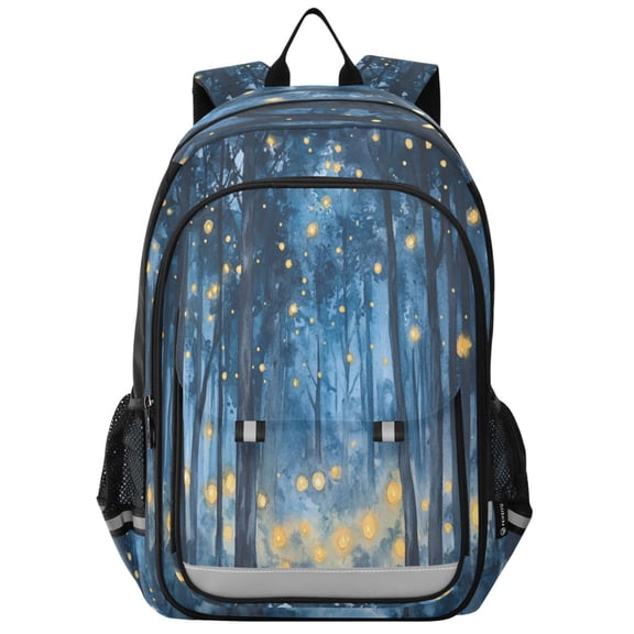 Backpack 12.9 *5.1 * 17.7 Inches Outing Backpack, Shopping Backpack, Travel Backpack Lovely Firefly Forest