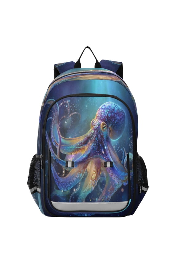 Backpack 12.9 *5.1 * 17.7 Inches Outing Backpack, Shopping Backpack, Travel Backpack Magical Ocean Octopus