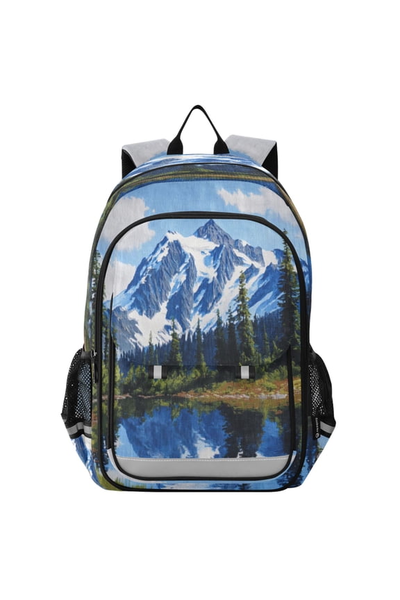 Backpack 12.9 *5.1 * 17.7 Inches Outing Backpack, Shopping Backpack, Travel Backpack Mountain Snow View
