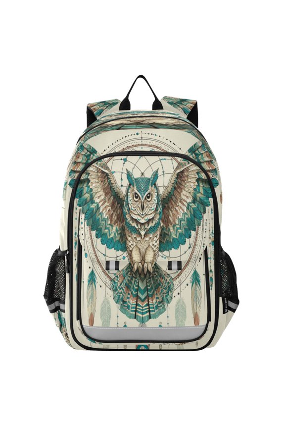 Backpack 12.9 *5.1 * 17.7 Inches Outing Backpack, Shopping Backpack, Travel Backpack Owl Wings Perched