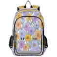 thumbnail image 1 of Backpack 12.9 *5.1 * 17.7 Inches Outing Backpack, Shopping Backpack, Travel Backpack Pale Purple Flowers, 1 of 7