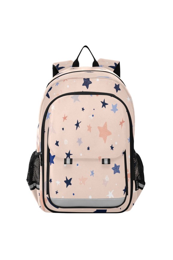 Backpack 12.9 *5.1 * 17.7 Inches Outing Backpack, Shopping Backpack, Travel Backpack Pattern Of Stars