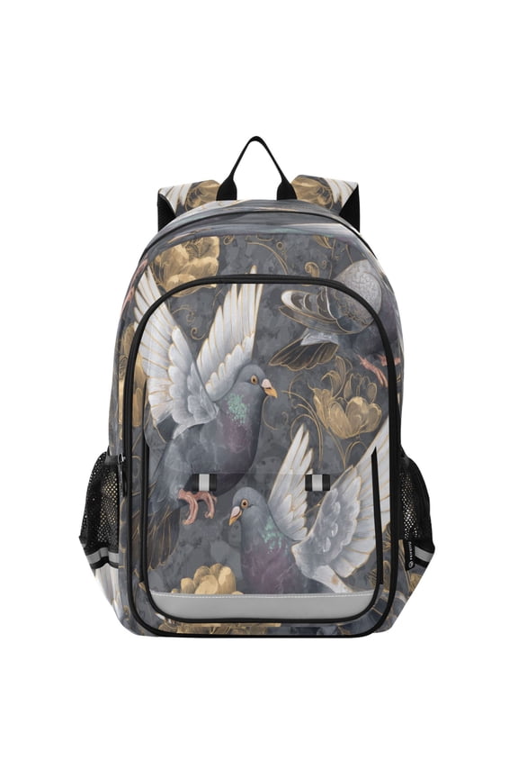Backpack 12.9 *5.1 * 17.7 Inches Outing Backpack, Shopping Backpack, Travel Backpack Pigeon Illustration Art