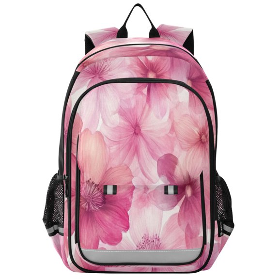 Backpack 12.9 *5.1 * 17.7 Inches Outing Backpack, Shopping Backpack, Travel Backpack Pink Flowers