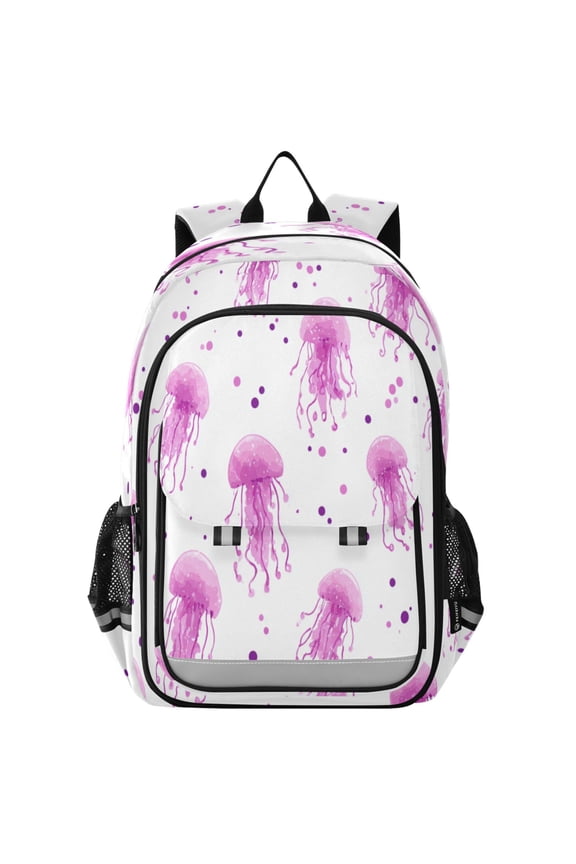 Backpack 12.9 *5.1 * 17.7 Inches Outing Backpack, Shopping Backpack, Travel Backpack Pink Jellyfish Pattern