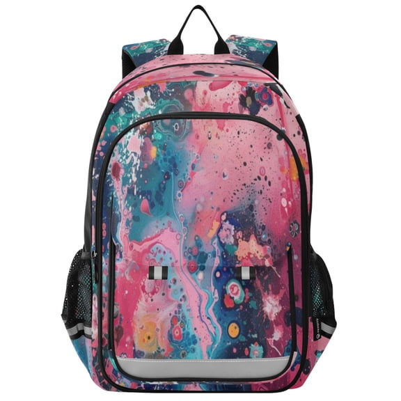 Backpack 12.9 *5.1 * 17.7 Inches Outing Backpack, Shopping Backpack, Travel Backpack Pink Spray Painting