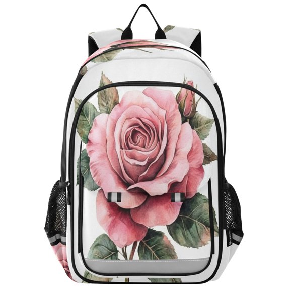 Backpack 12.9 *5.1 * 17.7 Inches Outing Backpack, Shopping Backpack, Travel Backpack Pretty Big Pink Flowers