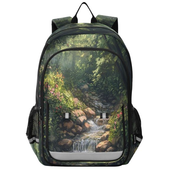 Backpack 12.9 *5.1 * 17.7 Inches Outing Backpack, Shopping Backpack, Travel Backpack Pretty Green Stream