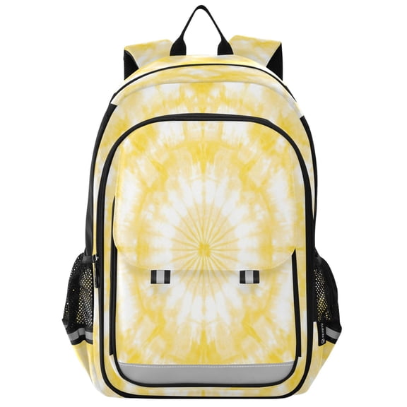 Backpack 12.9 *5.1 * 17.7 Inches Outing Backpack, Shopping Backpack, Travel Backpack Pretty Light Yellow Tie Dye