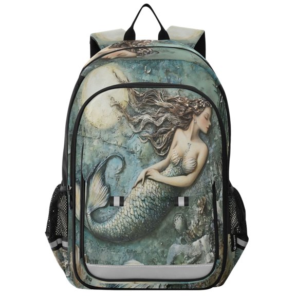 Backpack 12.9 *5.1 * 17.7 Inches Outing Backpack, Shopping Backpack, Travel Backpack Pretty Mermaid Pattern