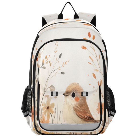Backpack 12.9 *5.1 * 17.7 Inches Outing Backpack, Shopping Backpack, Travel Backpack Pretty Orange Bird