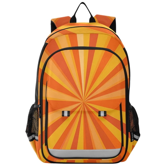 Backpack 12.9 *5.1 * 17.7 Inches Outing Backpack, Shopping Backpack, Travel Backpack Pretty Orange Stripes