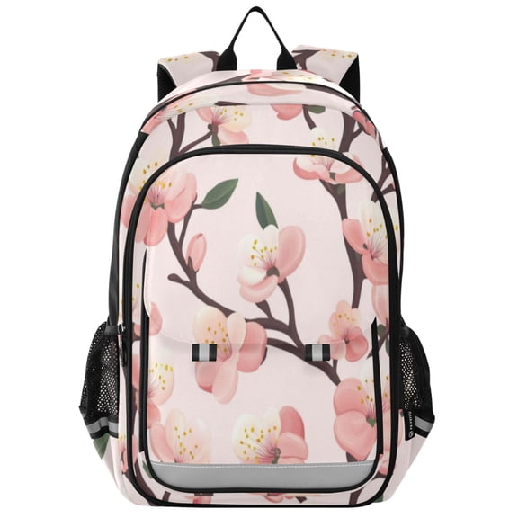 Backpack 12.9 *5.1 * 17.7 Inches Outing Backpack, Shopping Backpack, Travel Backpack Pretty Pink Plum Seamless