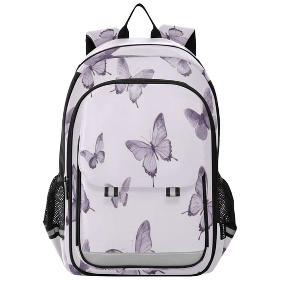 Backpack 12.9 *5.1 * 17.7 Inches Outing Backpack, Shopping Backpack, Travel Backpack Pretty Purple Lovely Butterfly