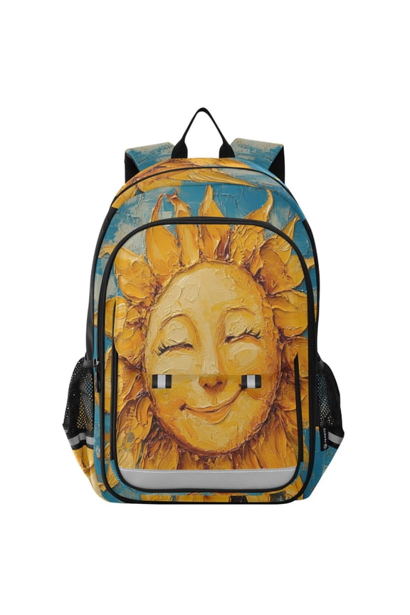 Backpack 12.9 *5.1 * 17.7 Inches Outing Backpack, Shopping Backpack, Travel Backpack Pretty Smile Sun