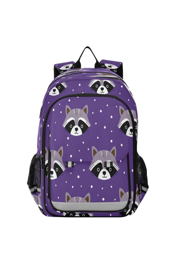 Backpack 12.9 *5.1 * 17.7 Inches Outing Backpack, Shopping Backpack, Travel Backpack Raccoon Face