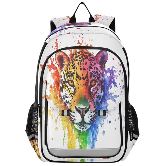 Backpack 12.9 *5.1 * 17.7 Inches Outing Backpack, Shopping Backpack, Travel Backpack Rainbow Cougar