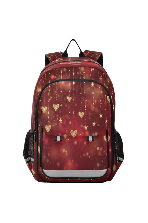 Backpack 12.9 *5.1 * 17.7 Inches Outing Backpack, Shopping Backpack, Travel Backpack Red Love