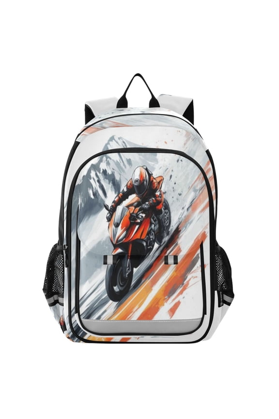 Backpack 12.9 *5.1 * 17.7 Inches Outing Backpack, Shopping Backpack, Travel Backpack Red Rider